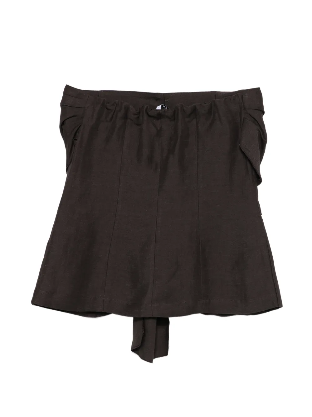 Liviana Conti Top met knopen en strik Bruin