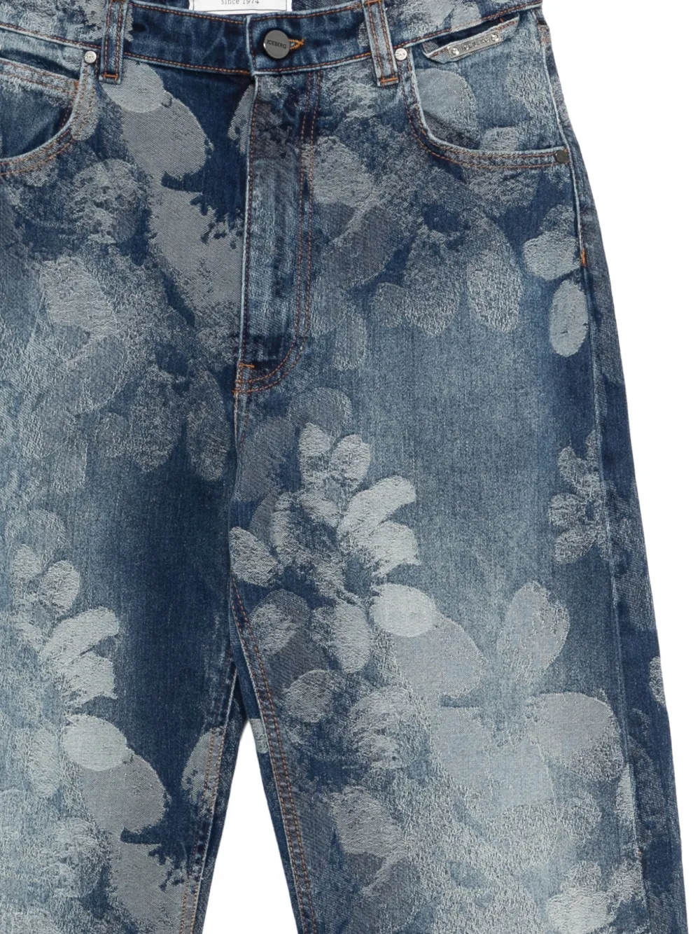  Iceberg Floral Print Jeans - Blue 