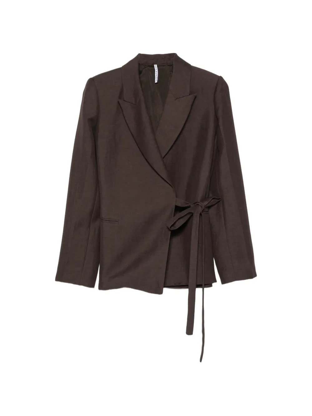 Liviana Conti side-tie wrap jacket - Marrone