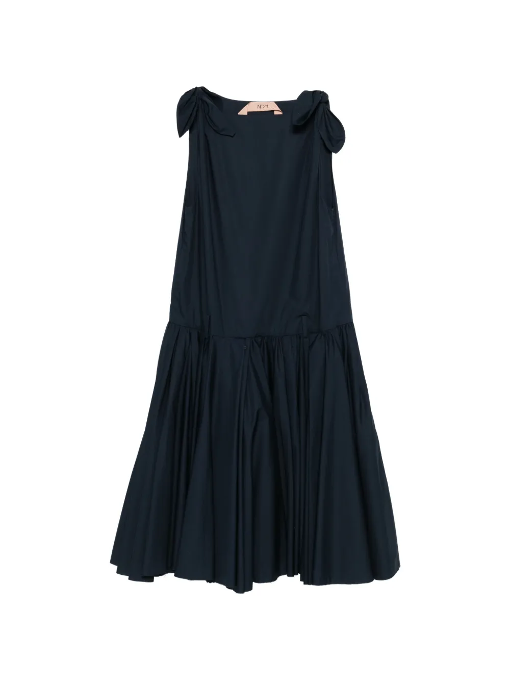 Nº21 tie straps gathered dress - Blu
