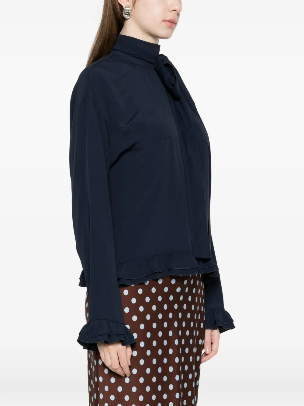 Nº21 Ruffled Shirt - Blue 