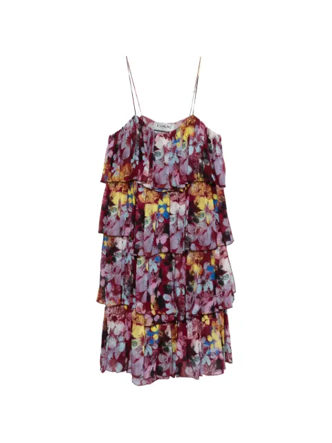 Iceberg ruffled floral-print mini dress