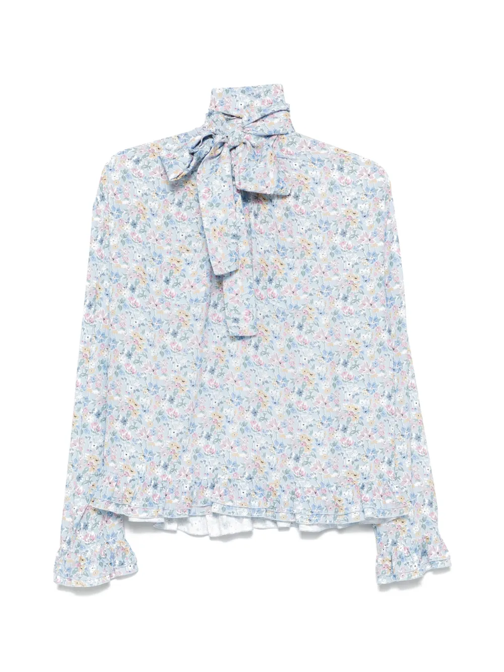 Nº21 bow floral blouse - Blu