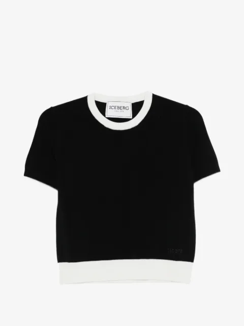 Iceberg blouse à détail côtelé