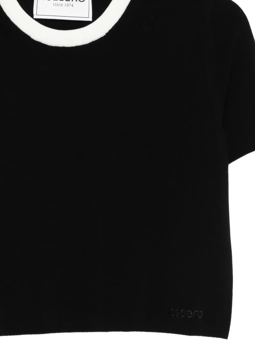 Iceberg Top met geribbelde afwerking Zwart