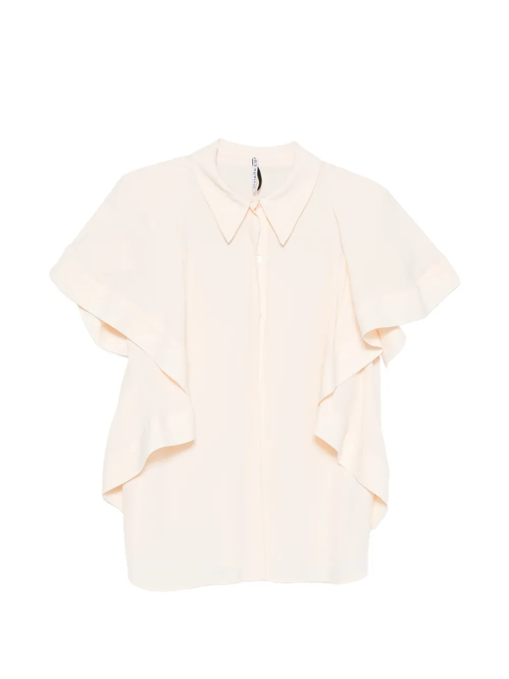 Liviana Conti ruffled short-sleeve blouse - Rosa
