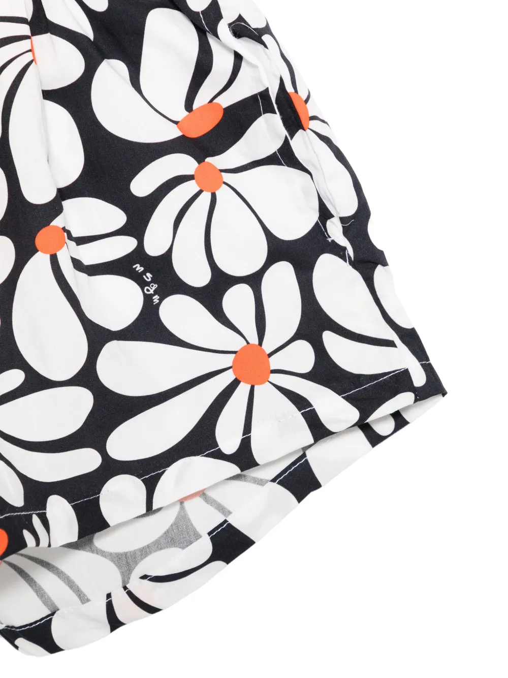  Msgm Kids Floral Shorts - White 