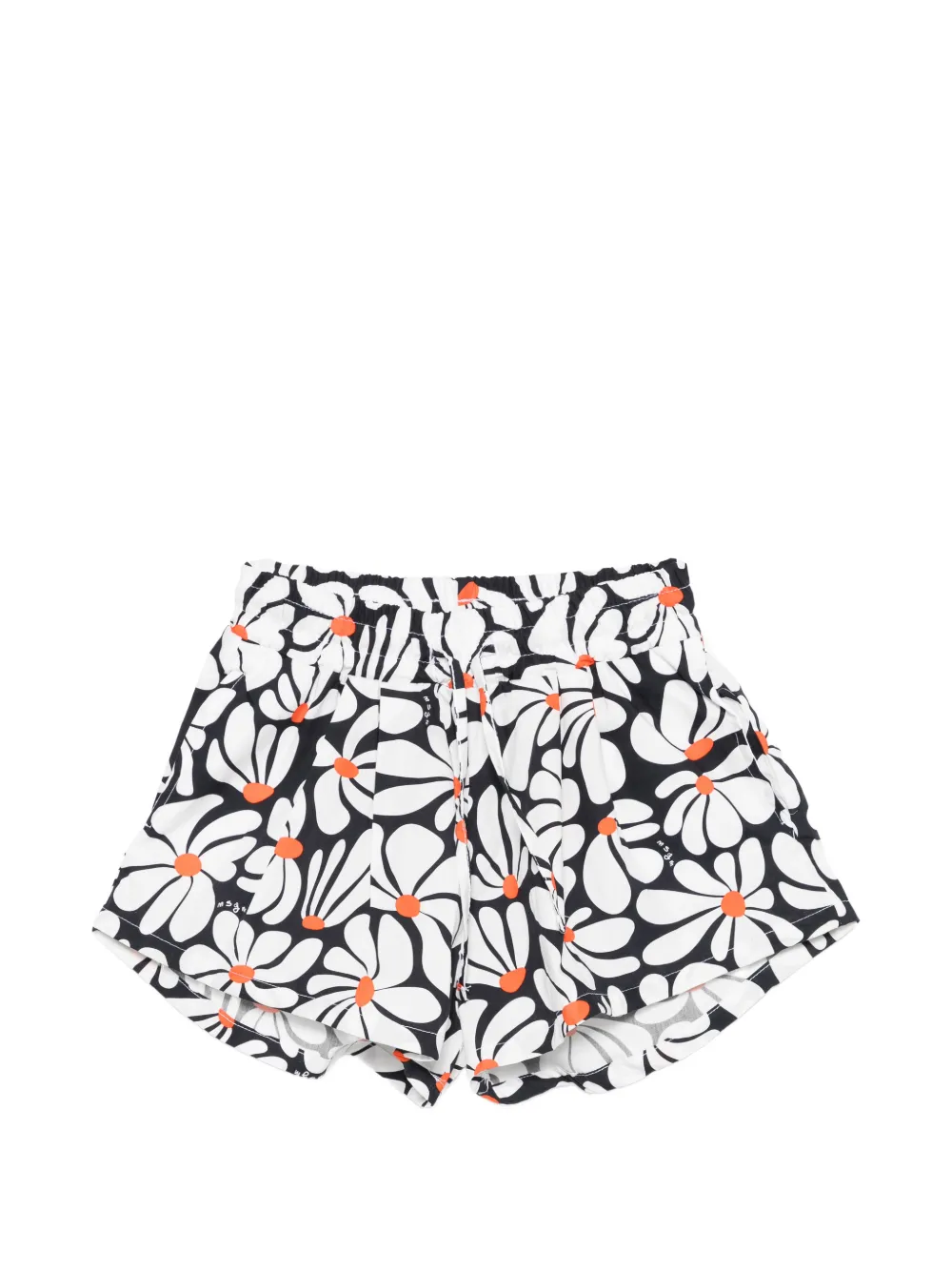 MSGM Kids floral shorts - Bianco