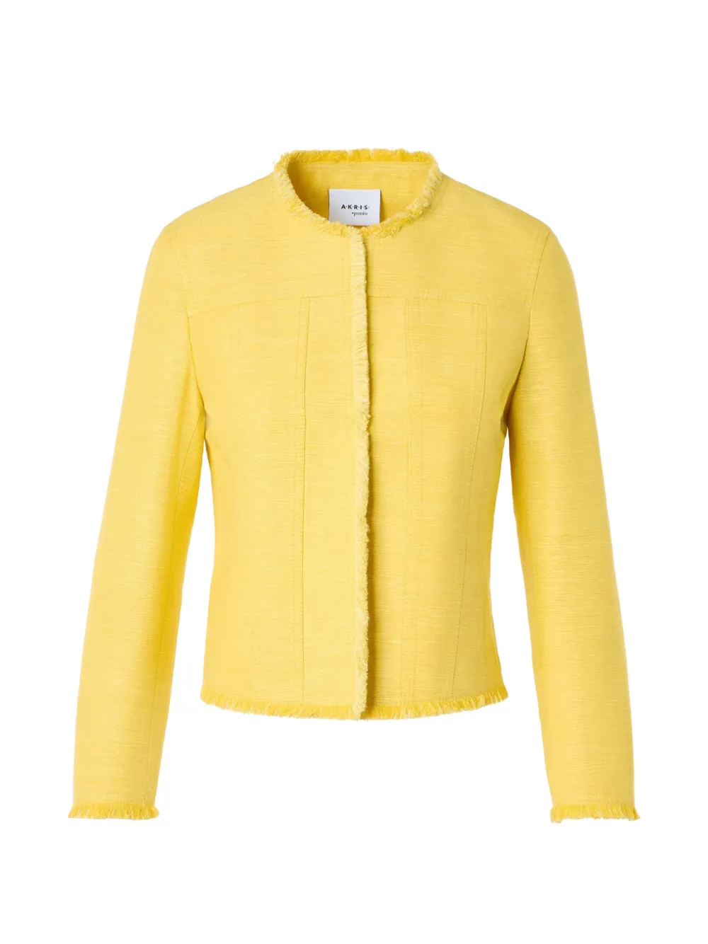 Akris Punto Giacca crop con frange - Giallo