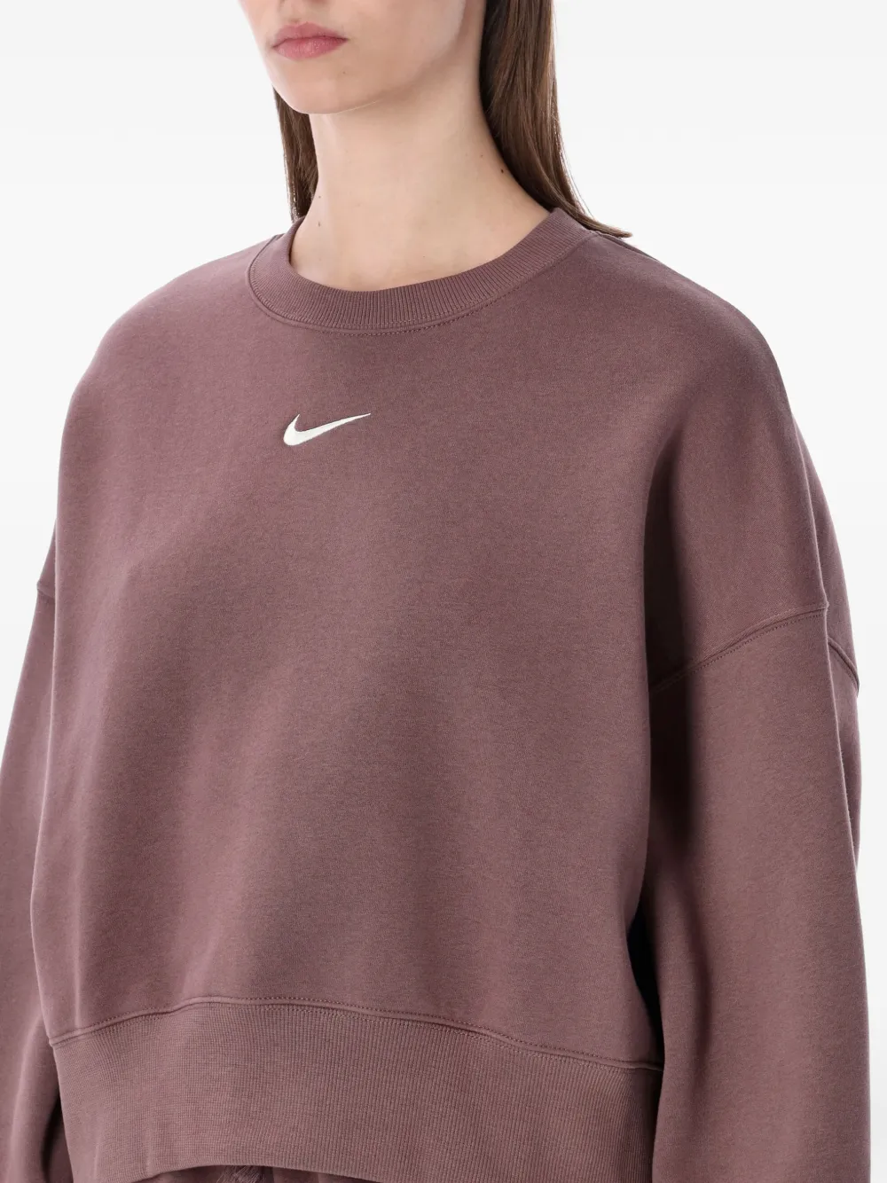 Nike Sweater met ronde hals Bruin