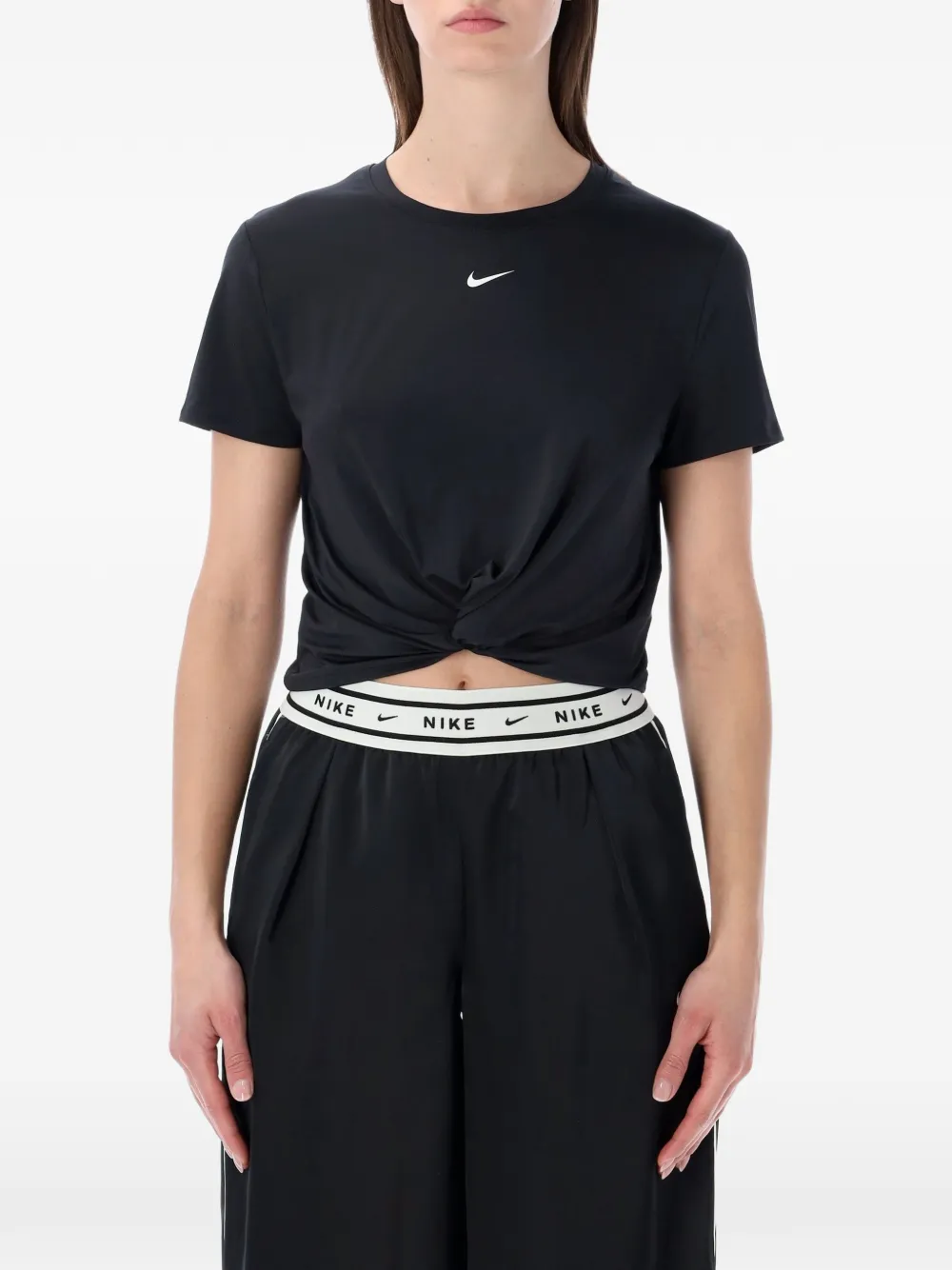 Nike knot-detail T-shirt - Schwarz