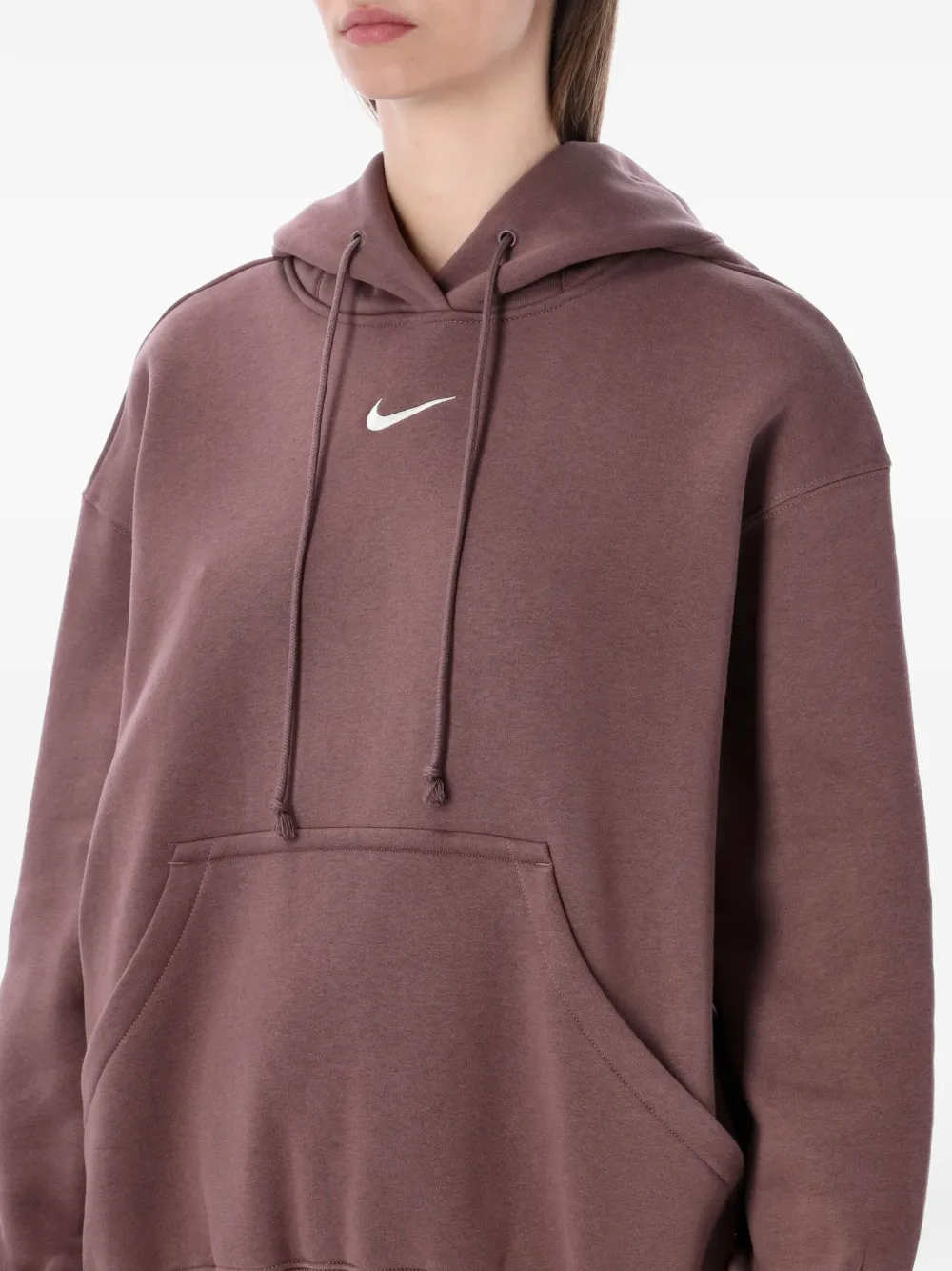 Nike Hoodie met logodetail Bruin