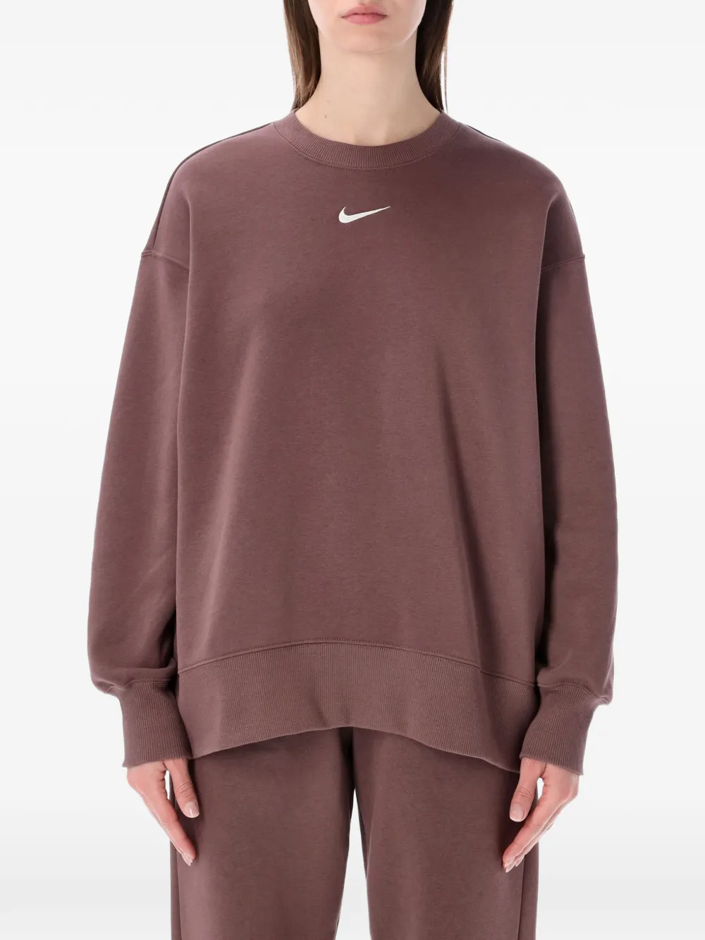 Nike logo-detail crew-neck sweatshirt - Marrone