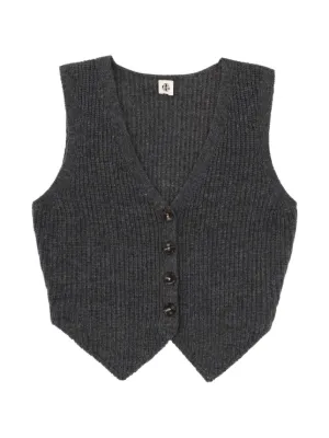 MM6 Maison Margiela ダメージ ニットベスト | グレー | FARFETCH JP