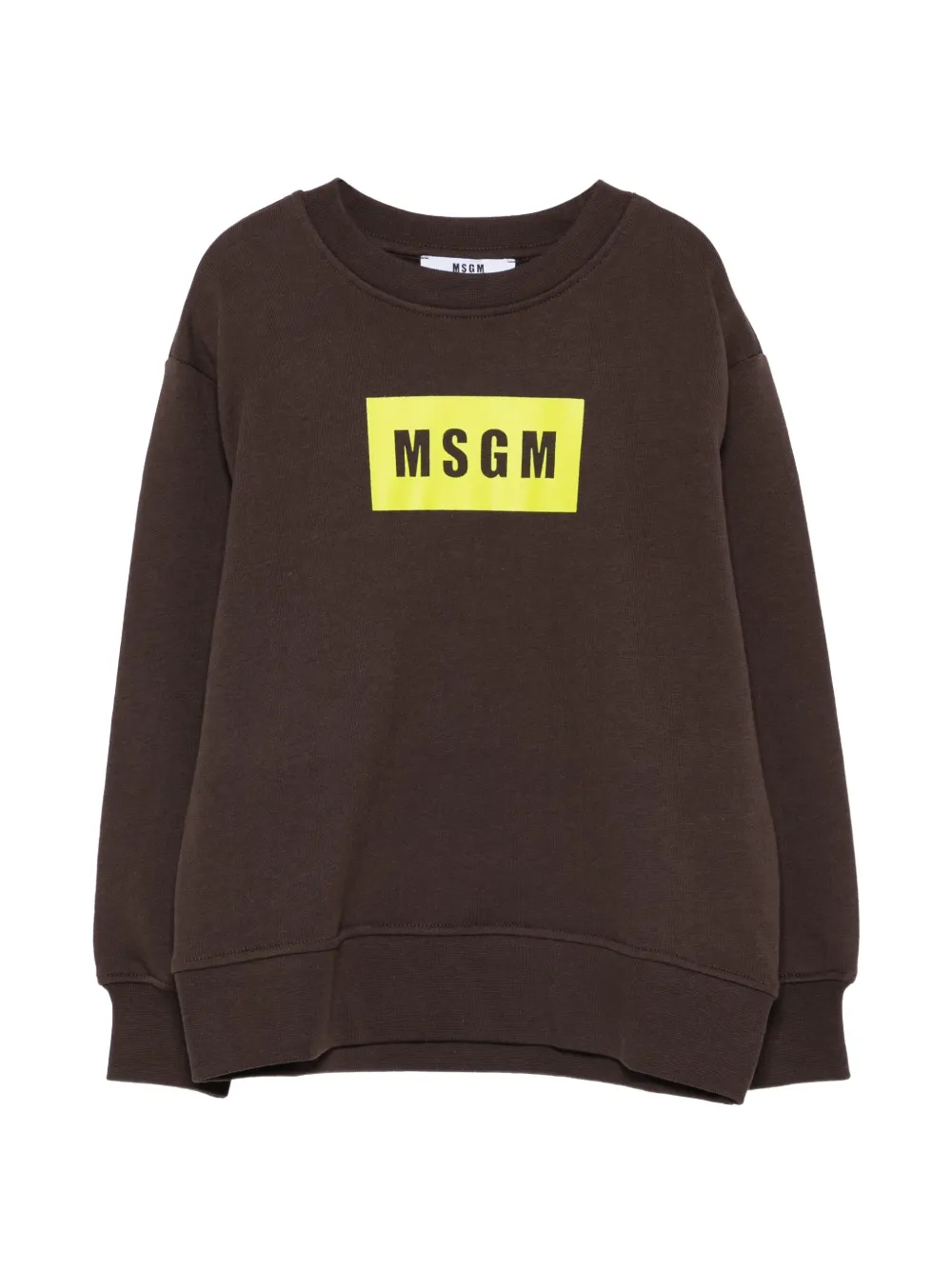 MSGM Kids logo-print sweatshirt - Marrone