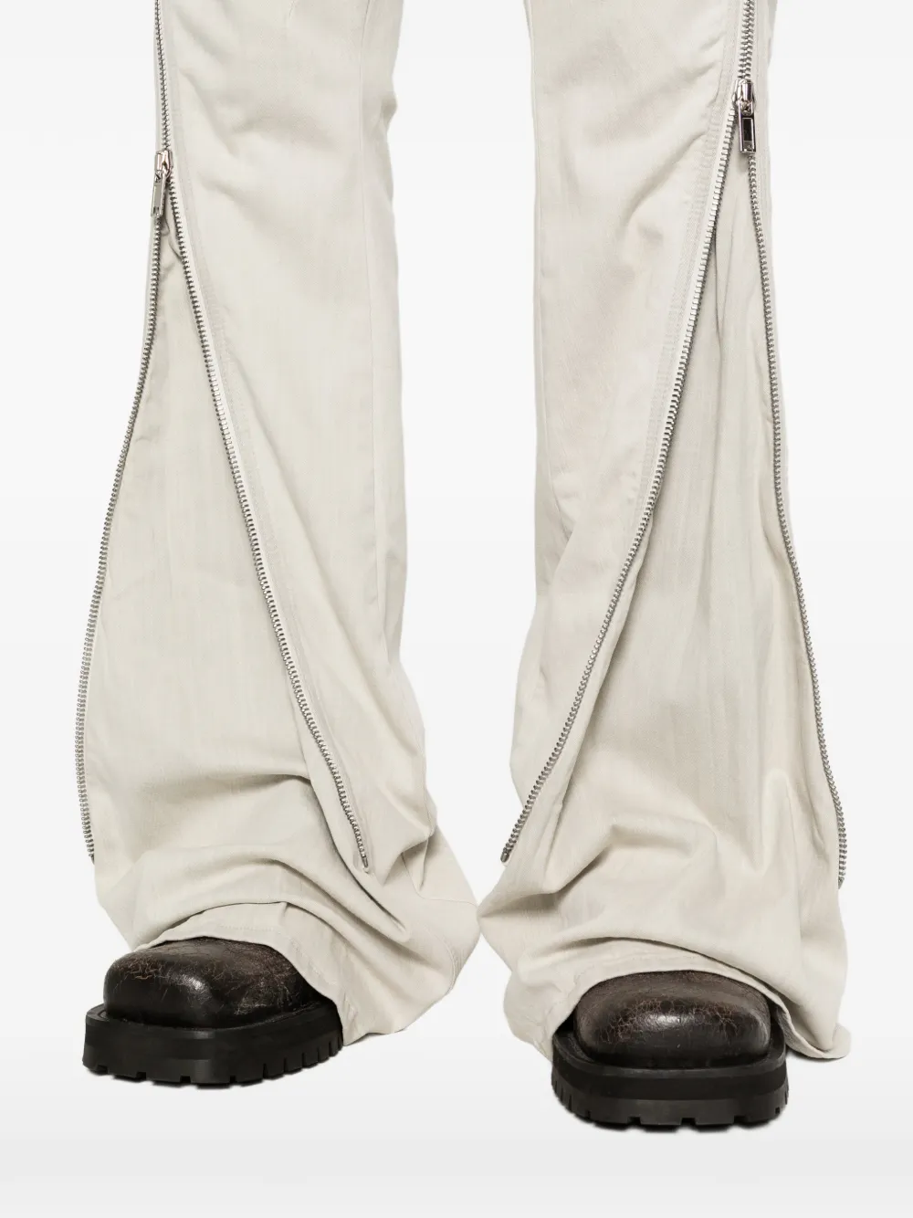 Rick Owens DRKSHDW Jeans met rits Beige