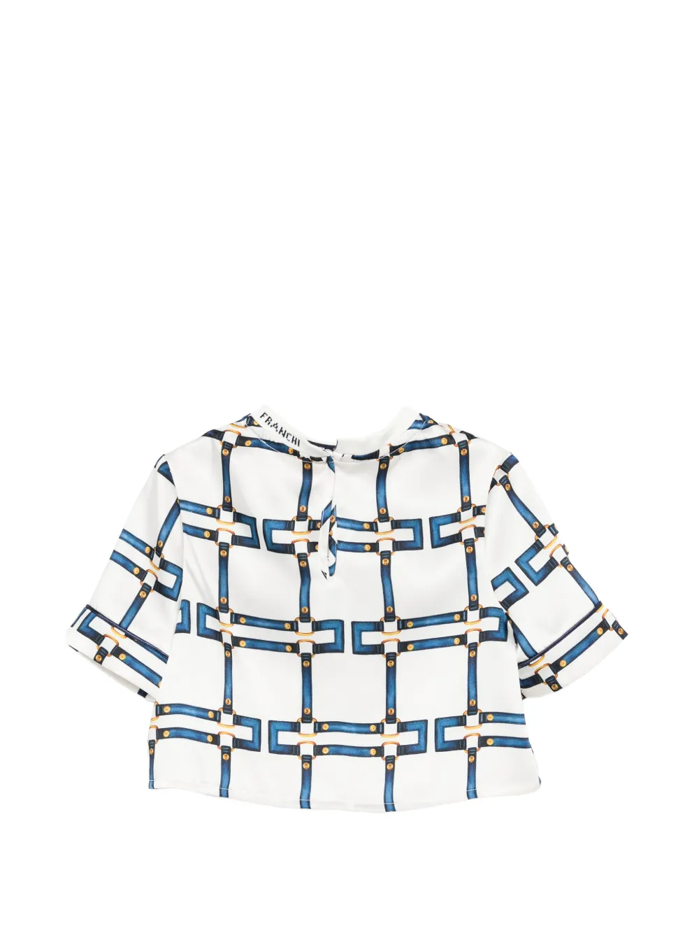 Elisabetta Franchi La Mia Bambina Top met patroon Wit
