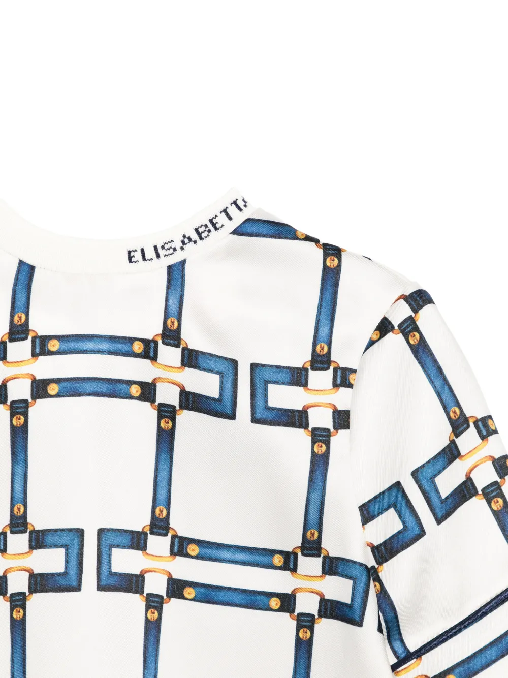 Elisabetta Franchi La Mia Bambina Top met patroon Wit