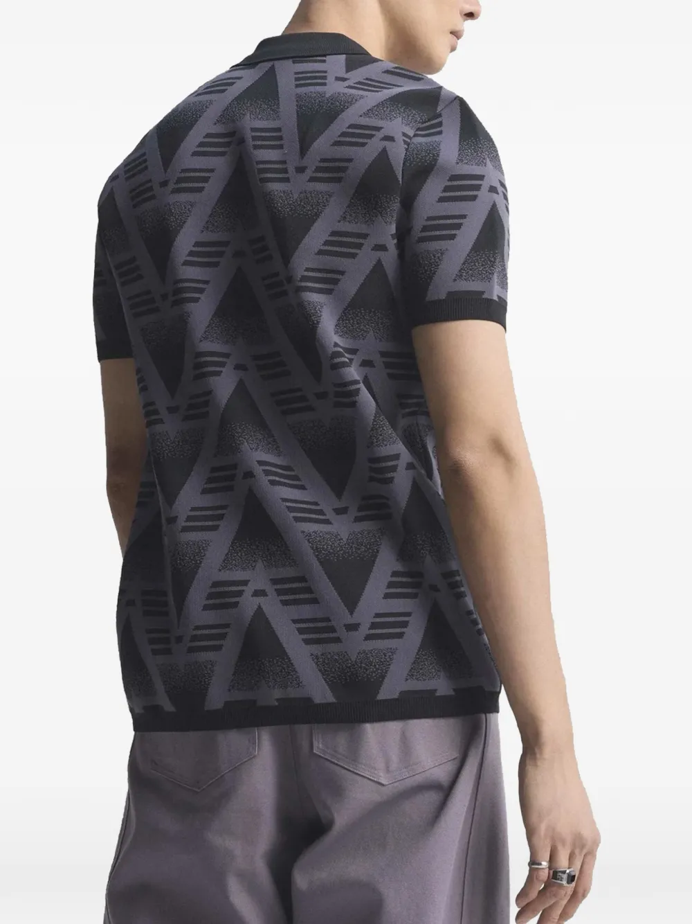 adidas Bruised Banana poloshirt met geometrisch patroon Zwart