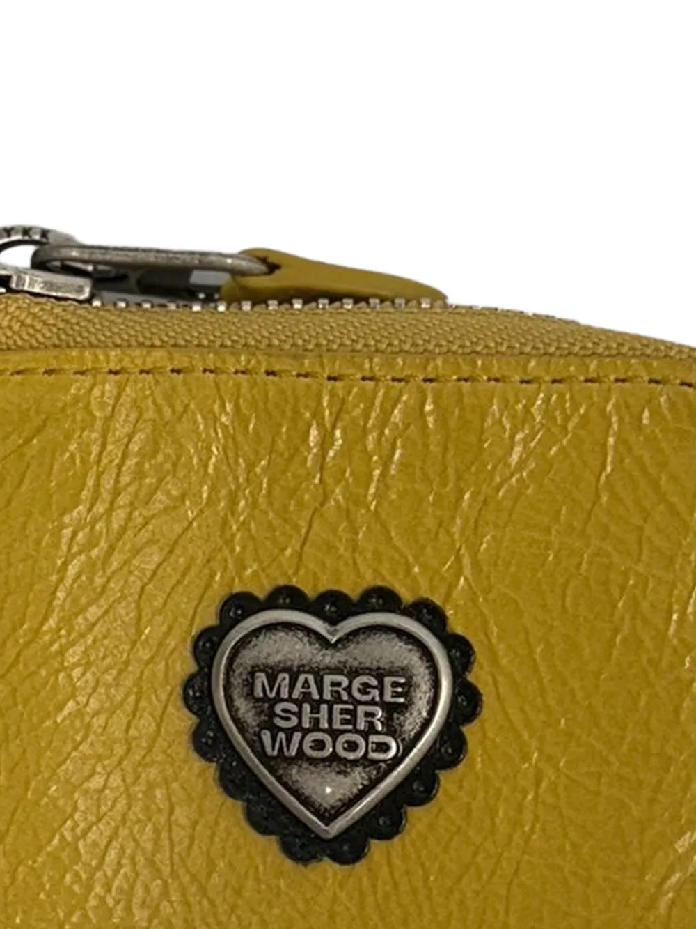 heart zipper leather wallet