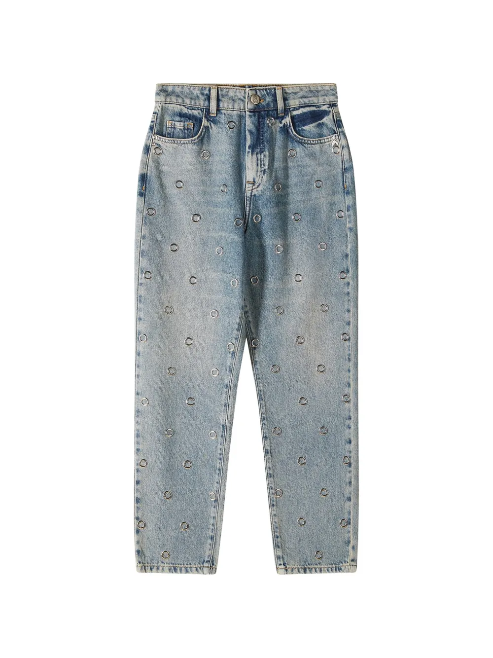 Patrizia Pepe eyelet washed jeans - Blu