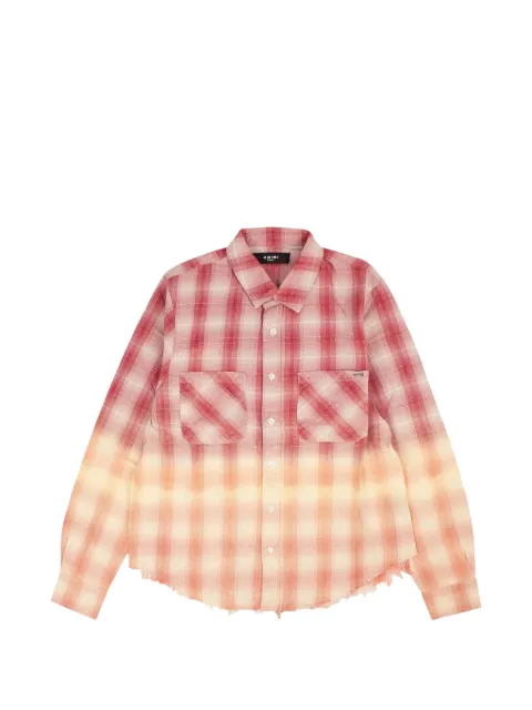 AMIRI plaid raw-edge shirt