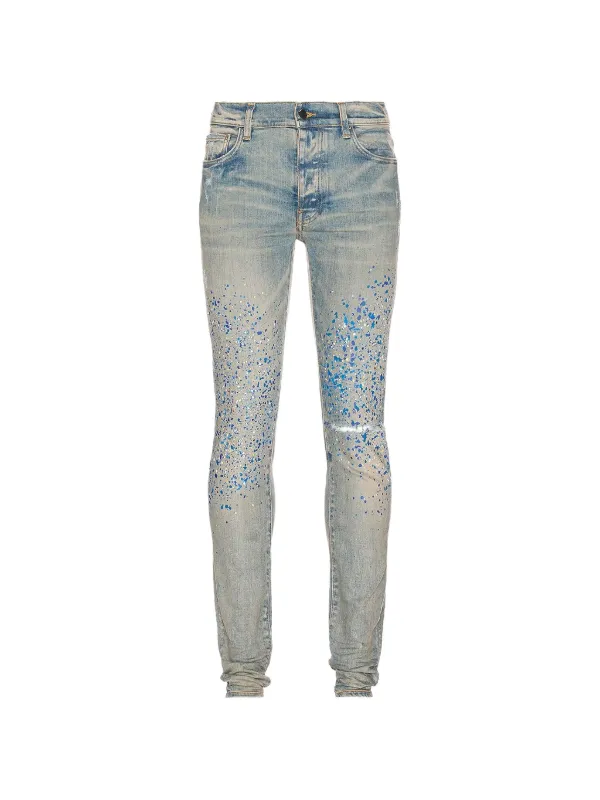 Amiri Embellished Jeans in Blue