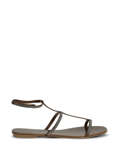 Pedro Garcia embellished ankle-strap flat sandals