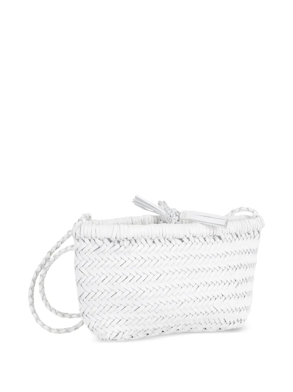  Dragon Diffusion Braided Tassel-detail Shoulder Bag - White 