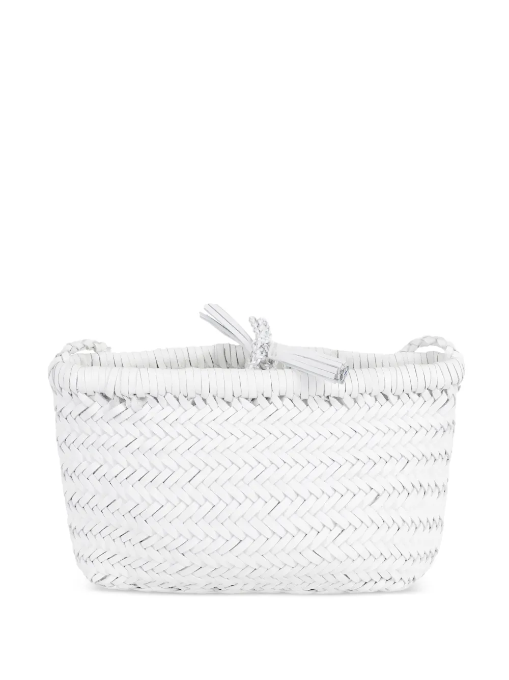 DRAGON DIFFUSION braided tassel-detail shoulder bag - Bianco