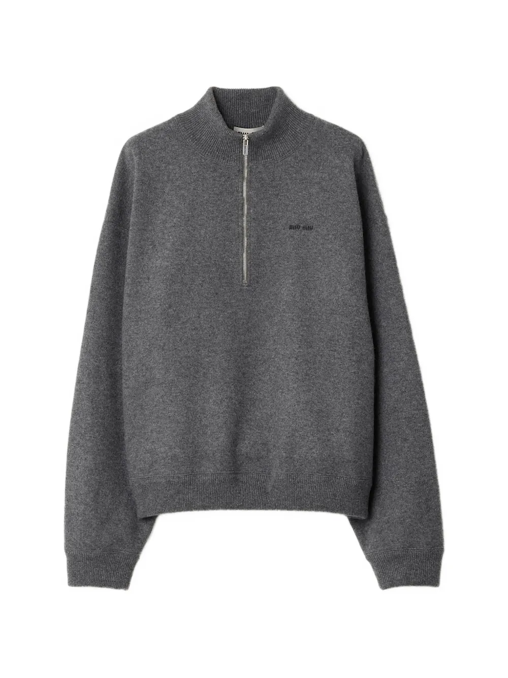 Miu Miu half-zip sweater - Grau