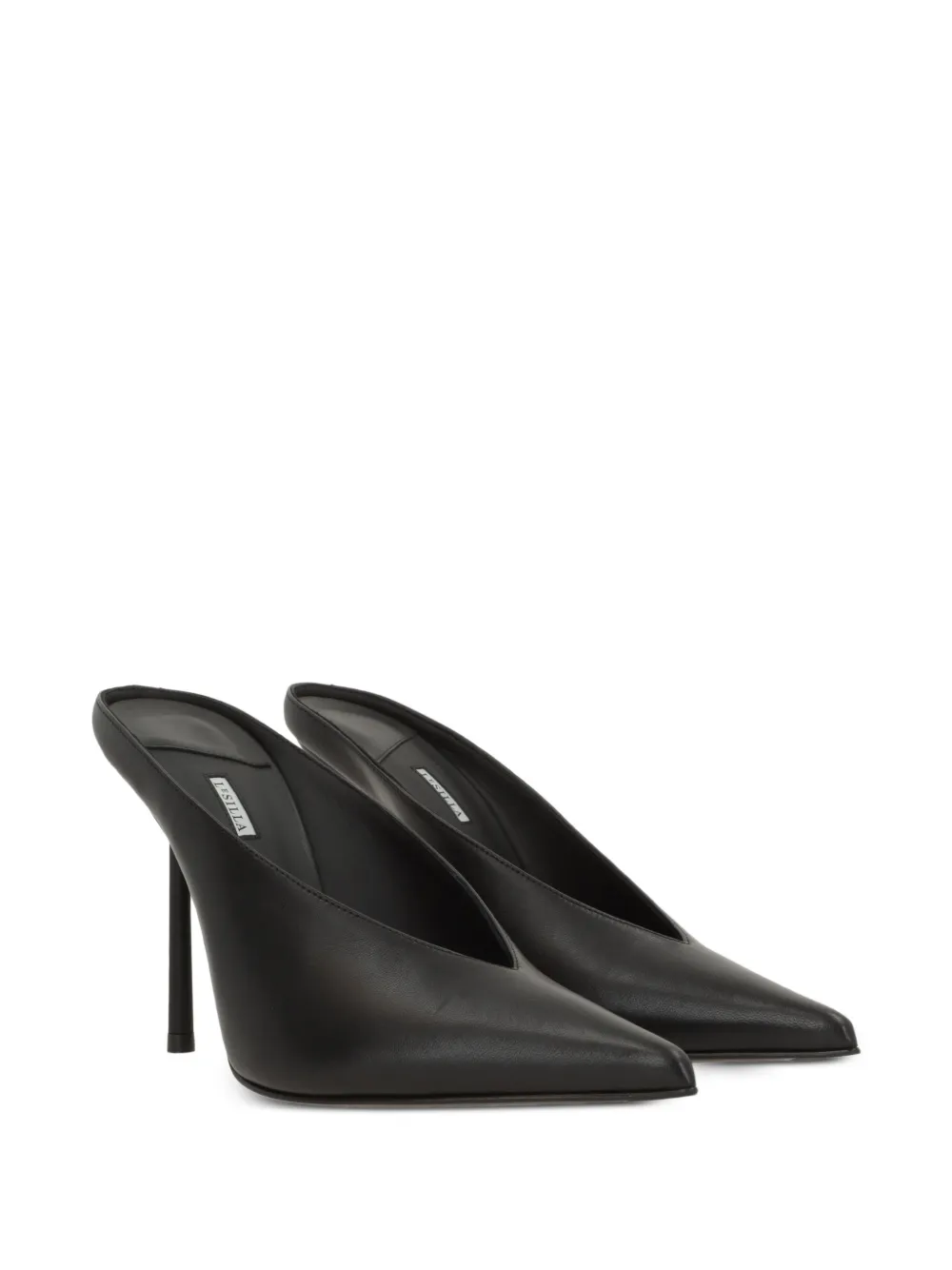 Le Silla Clivage point-toe heeled mules Zwart