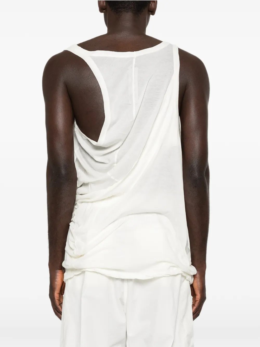 Rick Owens Gedrapeerde mouwloze tanktop Wit