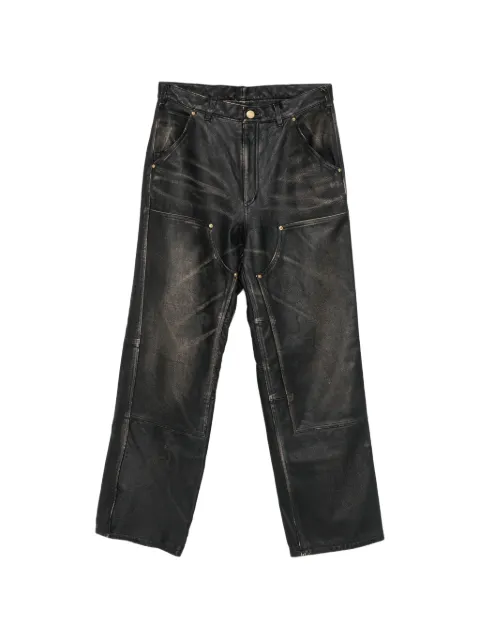 KAMIYA  panelled leather trousers