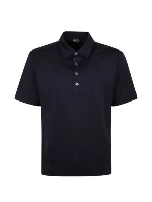 Prada triangle-logo Cotton Polo Shirt | Blue | FARFETCH ID