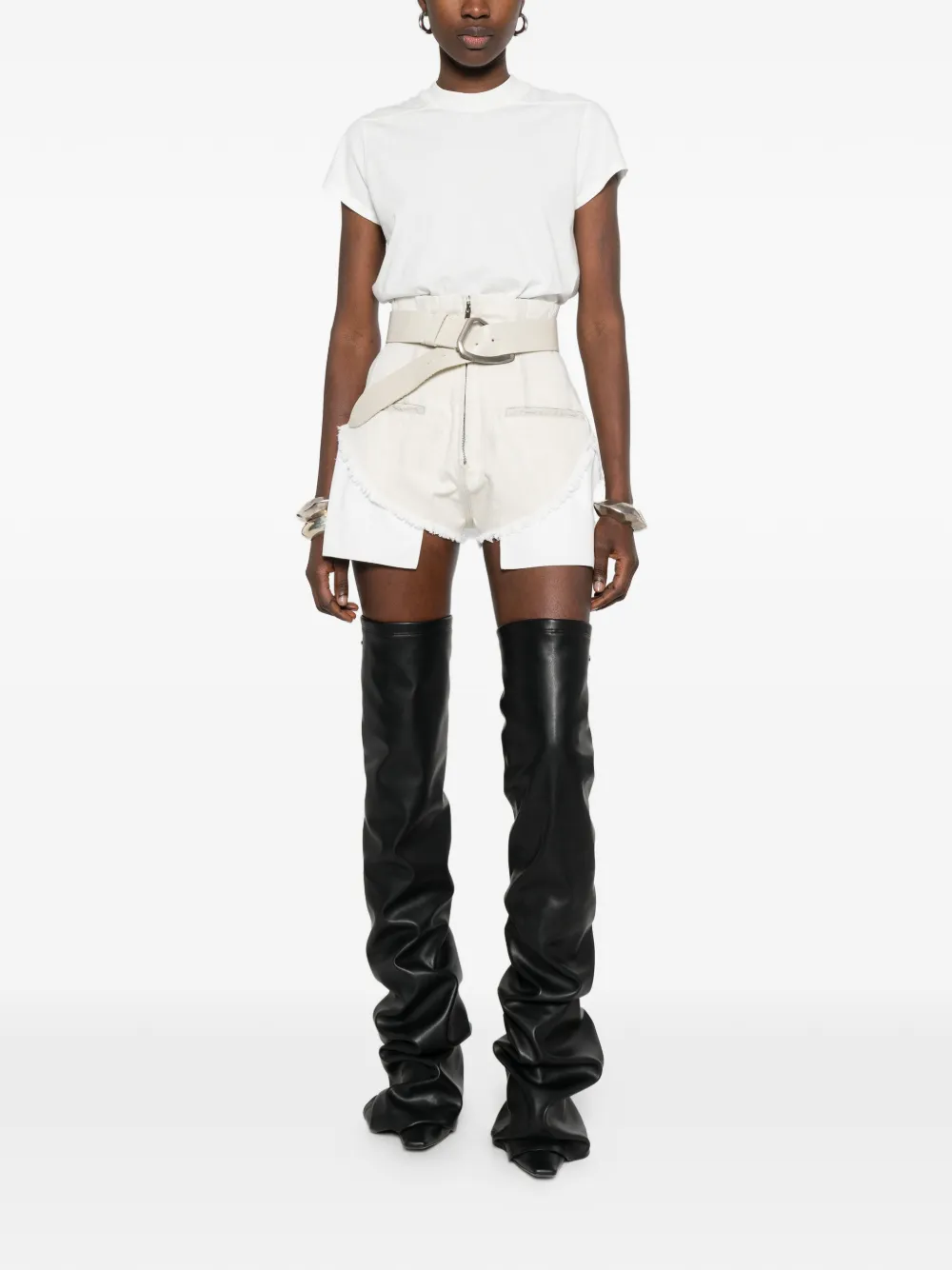Rick Owens DRKSHDW Small Level T lint T-shirt Wit