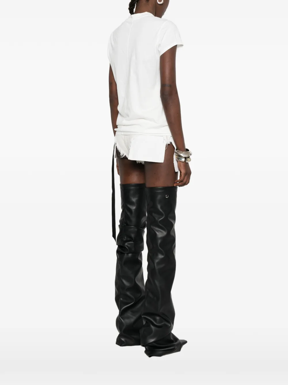 Rick Owens DRKSHDW Small Level T lint T-shirt Wit