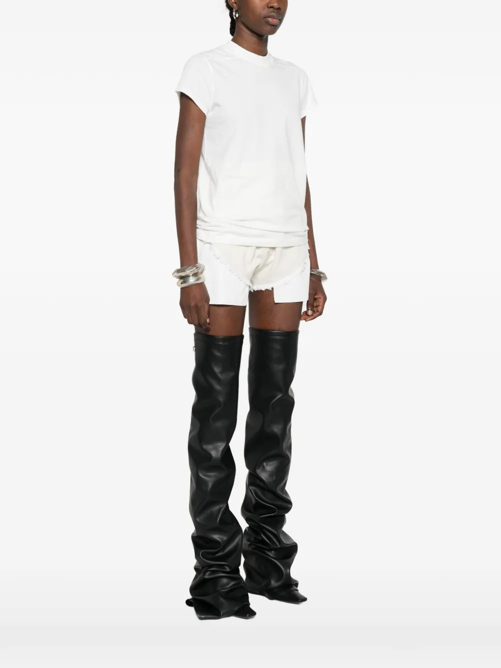 Rick Owens DRKSHDW Small Level T lint T-shirt Wit