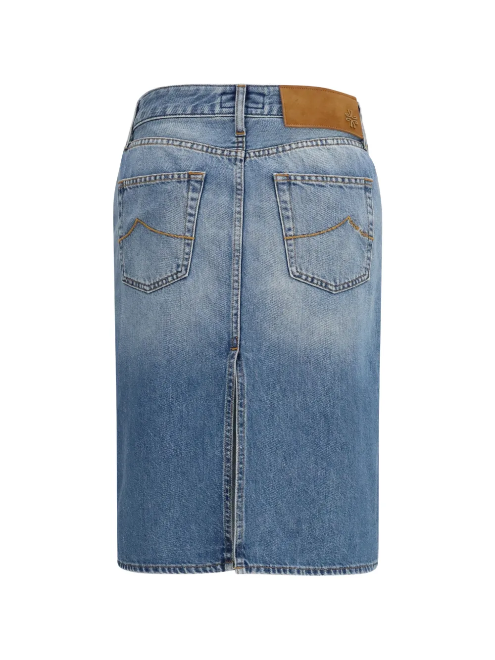  Jacob Cohën Five-pocket Split Midi Skirt - Blue 