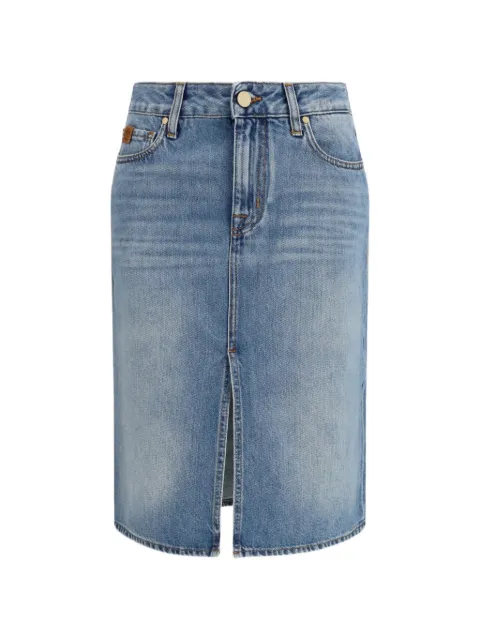 Jacob Cohën five-pocket split midi skirt