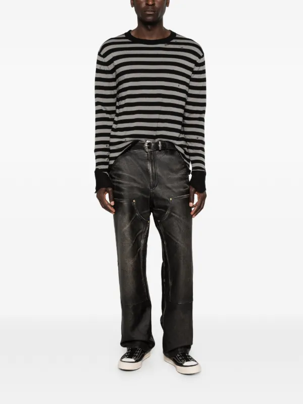 KAMIYA Striped Sweater | Black | FARFETCH CA