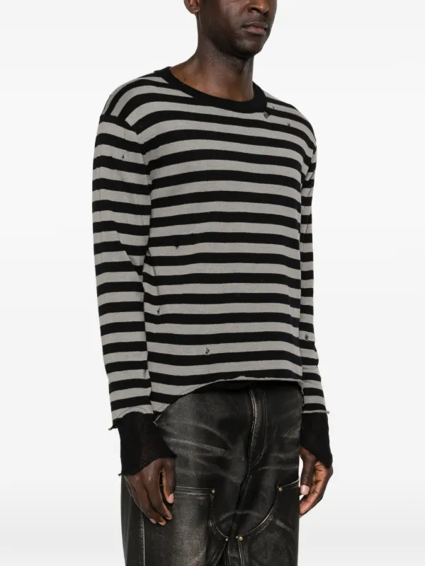 KAMIYA Striped Sweater | Black | FARFETCH CA