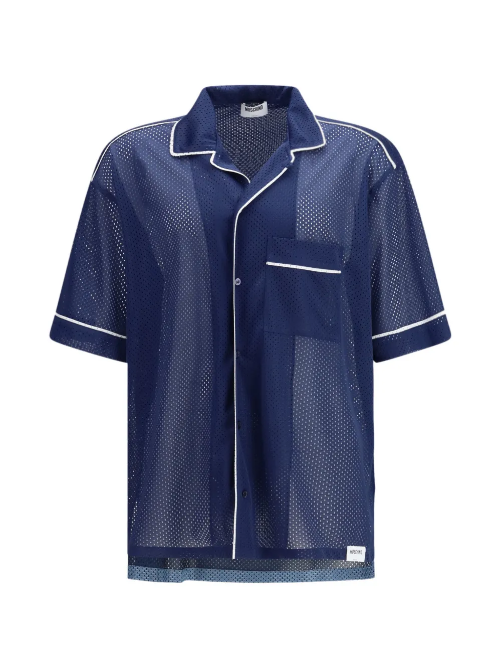 Moschino buttoned mesh shirt - Blau
