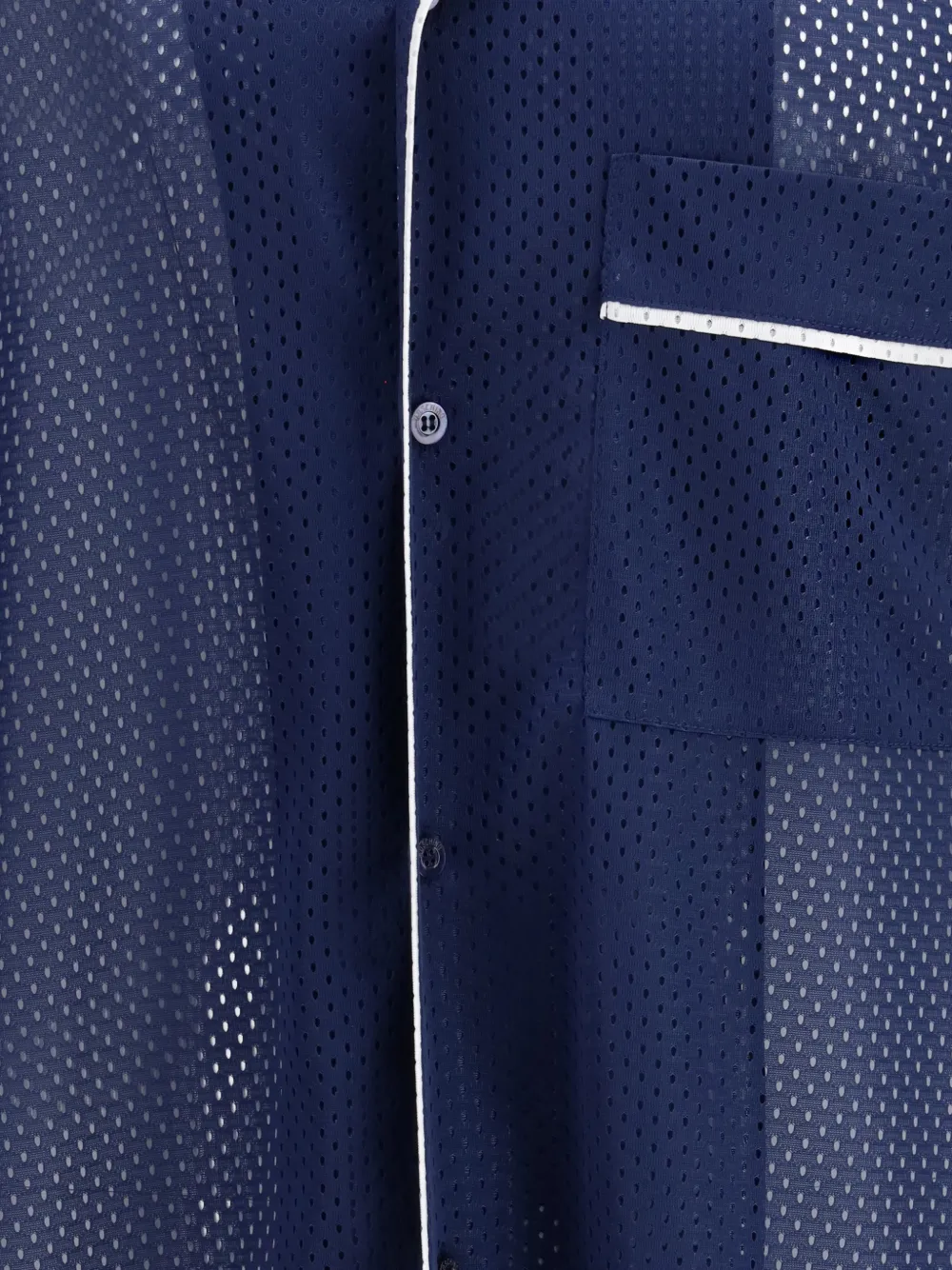  Moschino Buttoned Mesh Shirt - Blue 