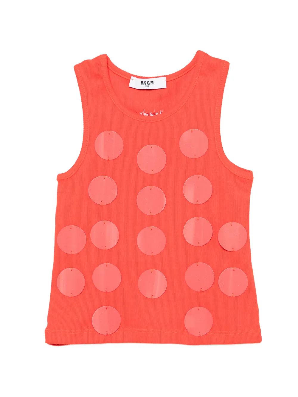 MSGM Kids polka dot sleeveless top - Arancione