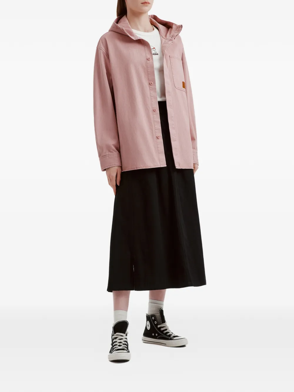  Chocoolate Chaqueta Bordada Con Capucha - Rosa 