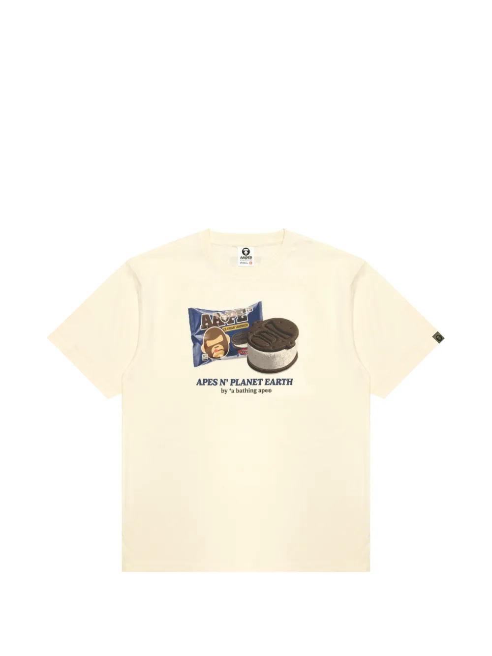 AAPE BY *A BATHING APE® ice-cream graphic T-shirt - Toni neutri