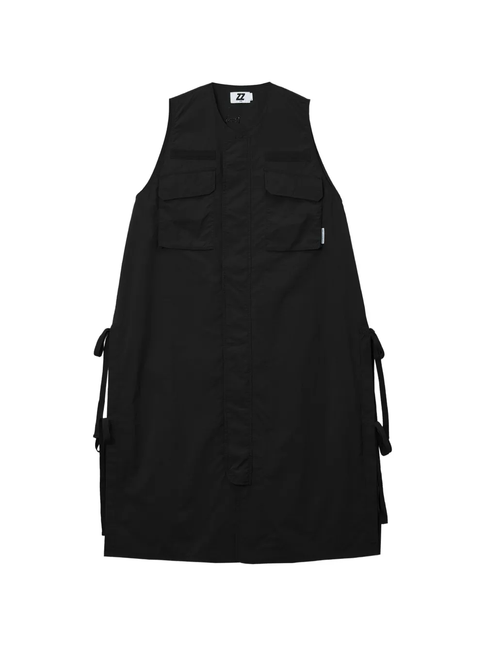 izzue Abito midi smanicato girocollo - Nero