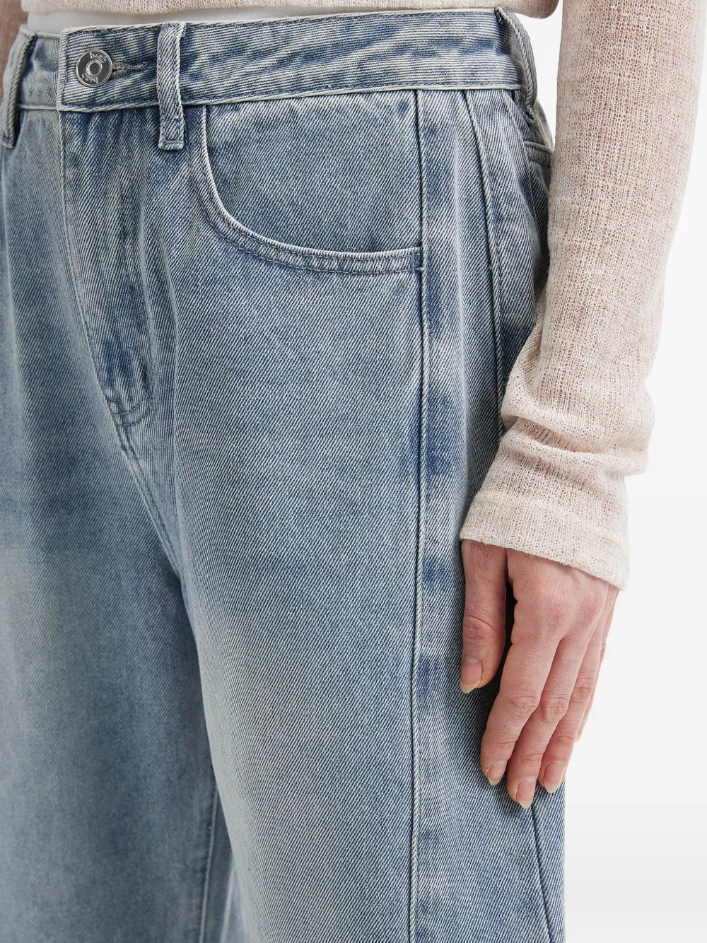 b+ab Jeans met vijf zakken Blauw