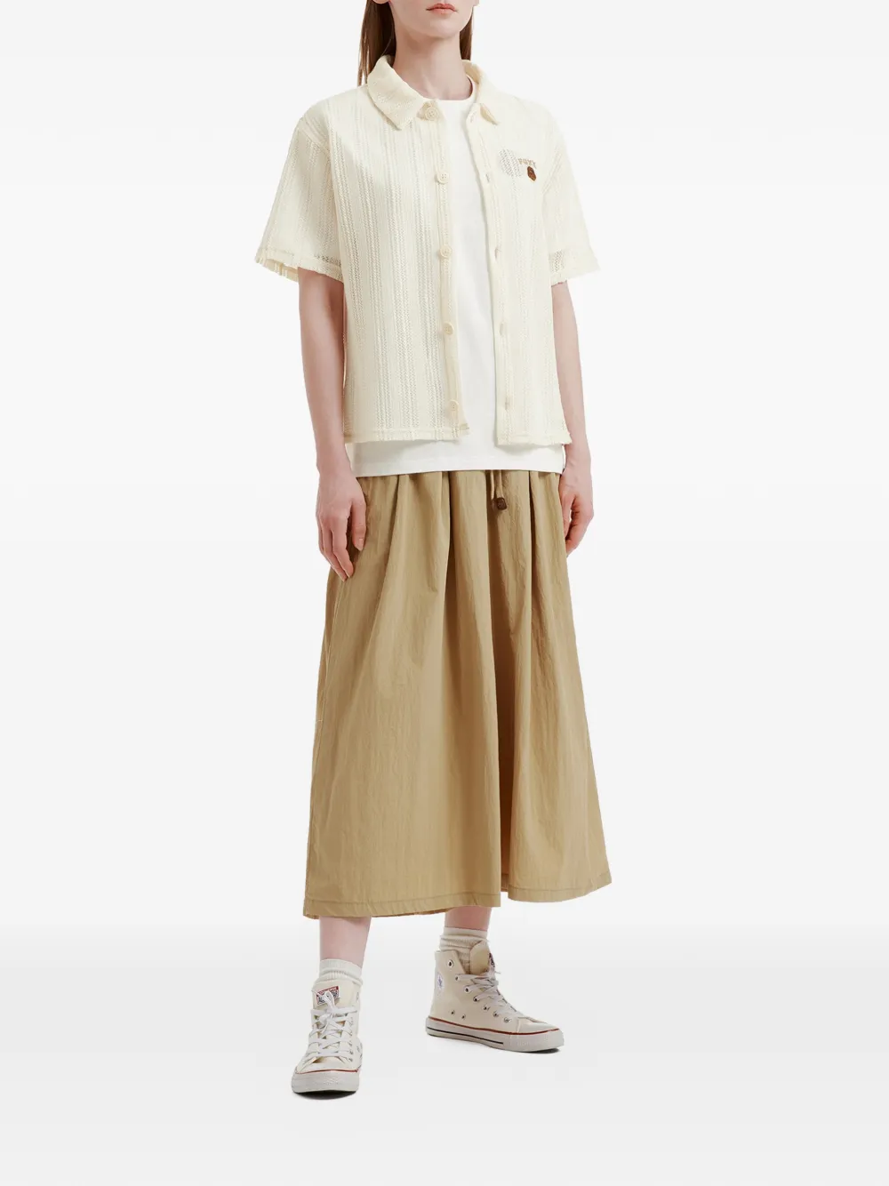  Fingercroxx Button-down Collared Knitwear - Neutrals 